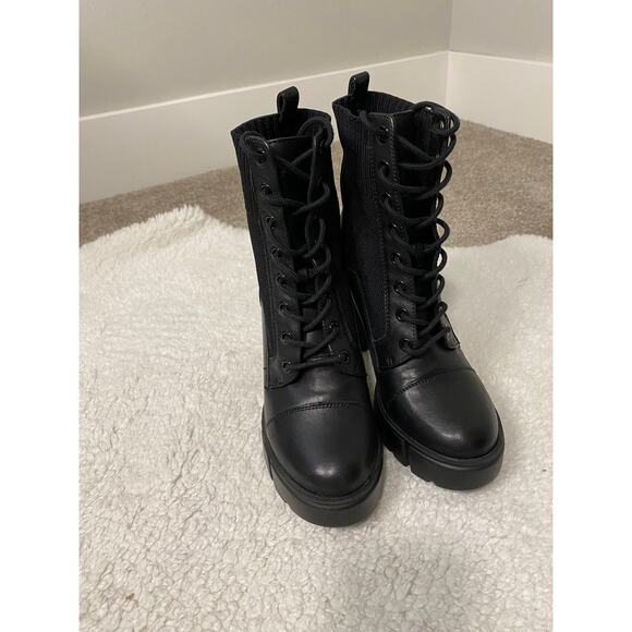 NWOT Aldo Rebellious Combat Ankle Boots, Black Size - Picture 1 of 5